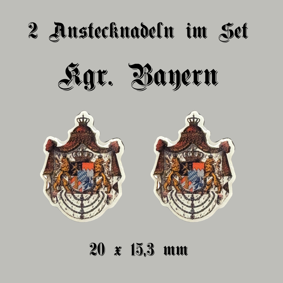 Königreich Bayern, Wappen als Anstecknadel im 2er Set