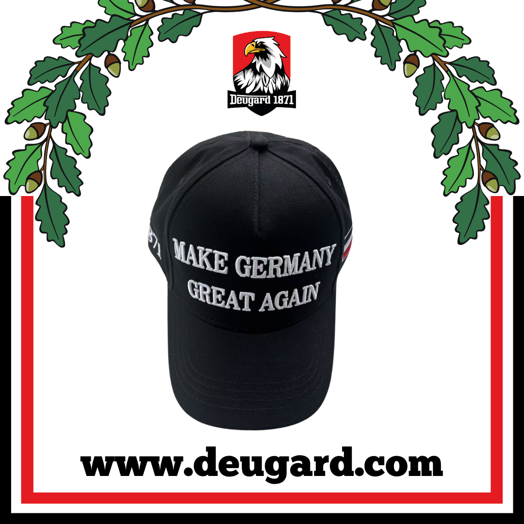 ⬛️⬜️🟥 "MAKE GERMANY GREAT AGAIN" Kappe in schwarz mit weißer Schrift