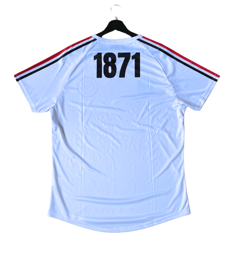 Fußball Trikot Kaiserreich in weiß, kleiner Adler mit schwarz-weiß-roten Streifen, Deutsches Reich