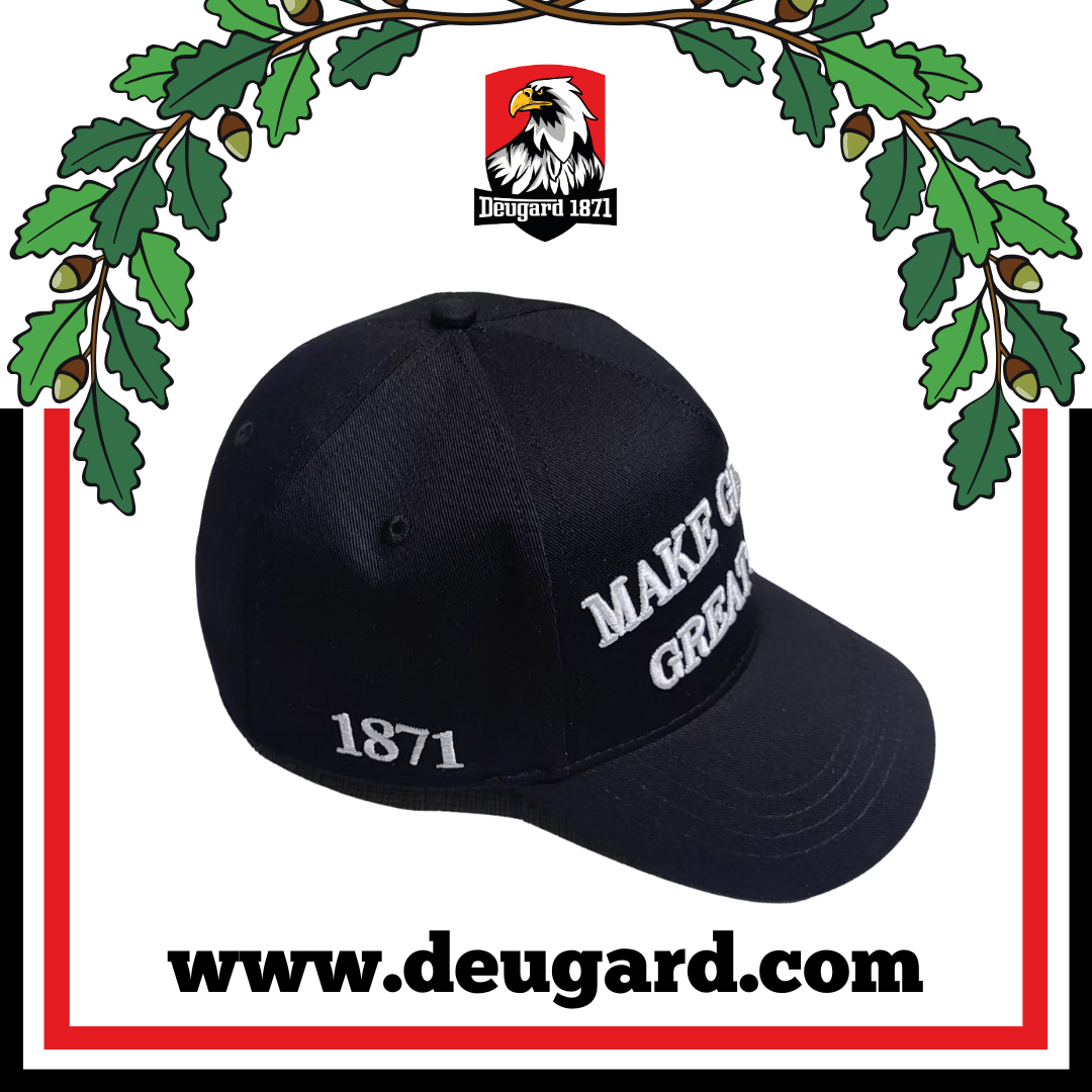 ⬛️⬜️🟥 "MAKE GERMANY GREAT AGAIN" Kappe in schwarz mit weißer Schrift