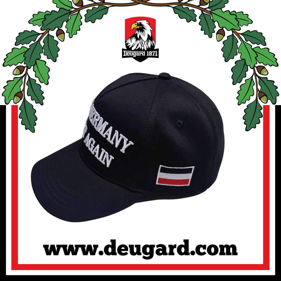 ⬛️⬜️🟥 "MAKE GERMANY GREAT AGAIN" Kappe in schwarz mit weißer Schrift