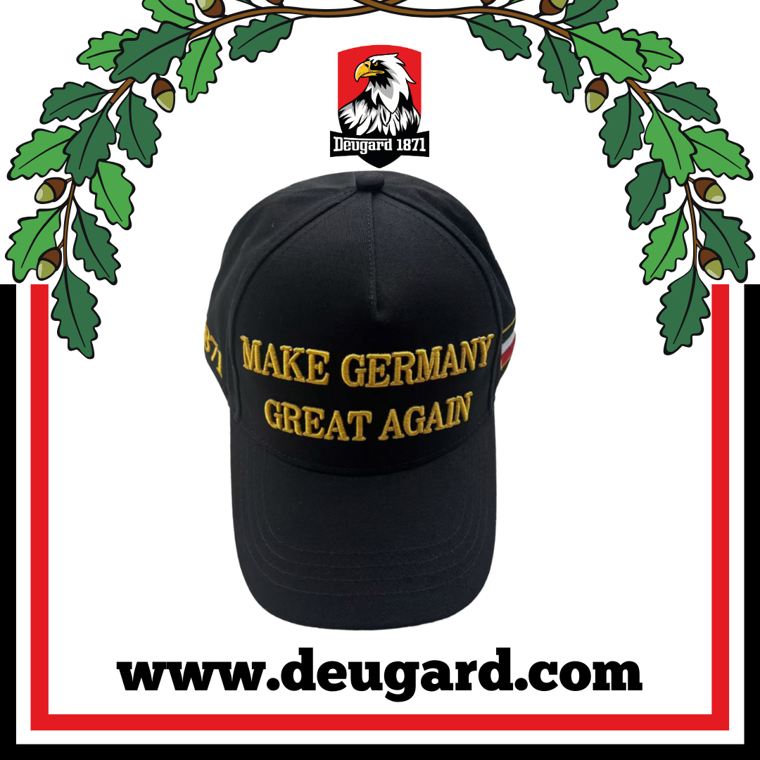 ⬛️⬜️🟥 "MAKE GERMANY GREAT AGAIN" Kappe in schwarz mit goldener Schrift