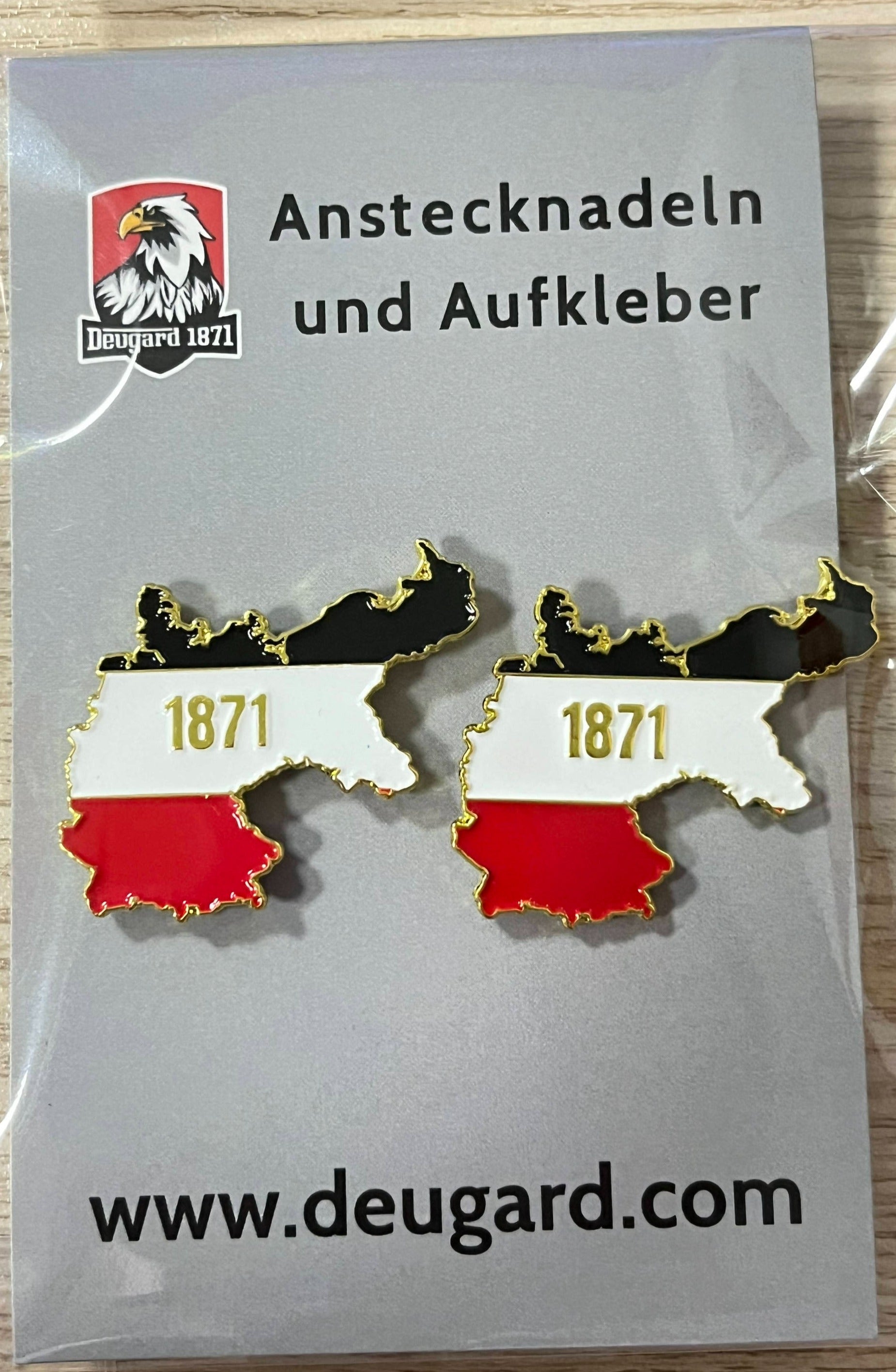 Karte DR 1871 als Anstecknadel im 2er Set