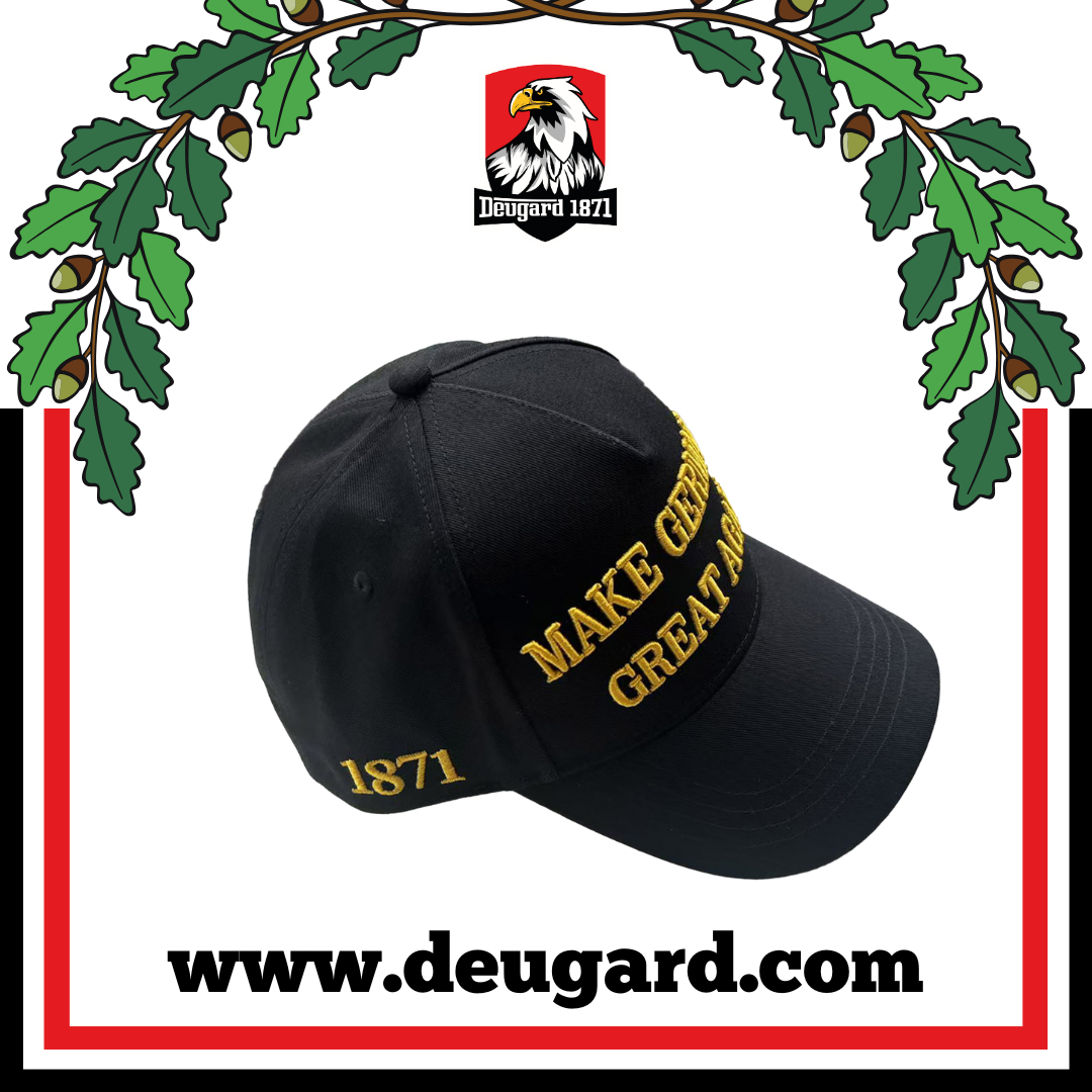 ⬛️⬜️🟥 "MAKE GERMANY GREAT AGAIN" Kappe in schwarz mit goldener Schrift