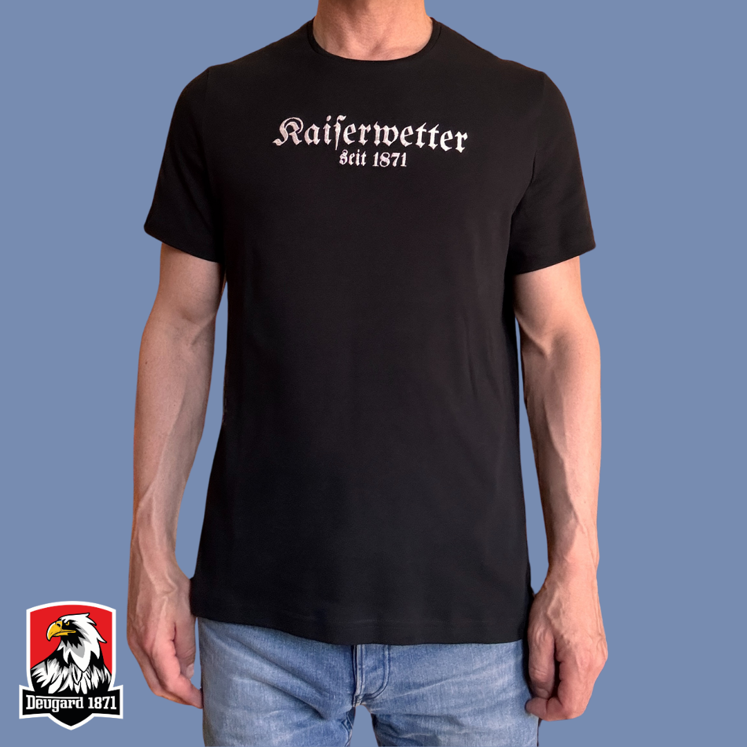 T-Shirt schwarz Stickerei Kaiserwetter seit 1871
