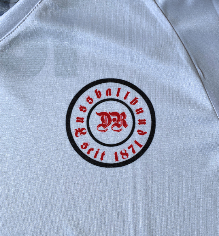 Fußball Trikot Kaiserreich in weiß, kleiner Adler mit schwarz-weiß-roten Streifen, Deutsches Reich