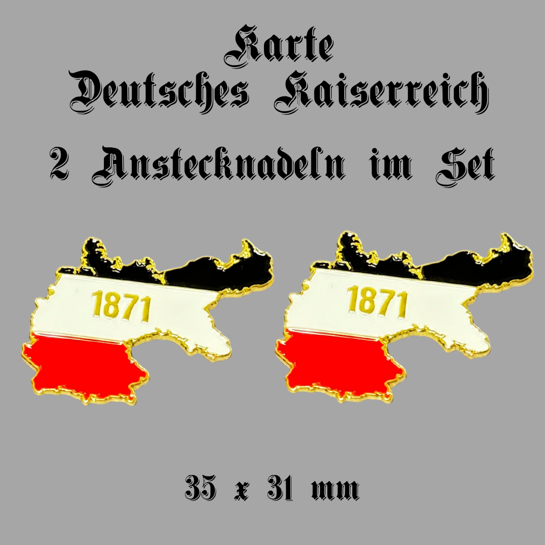 Karte DR 1871 als Anstecknadel im 2er Set