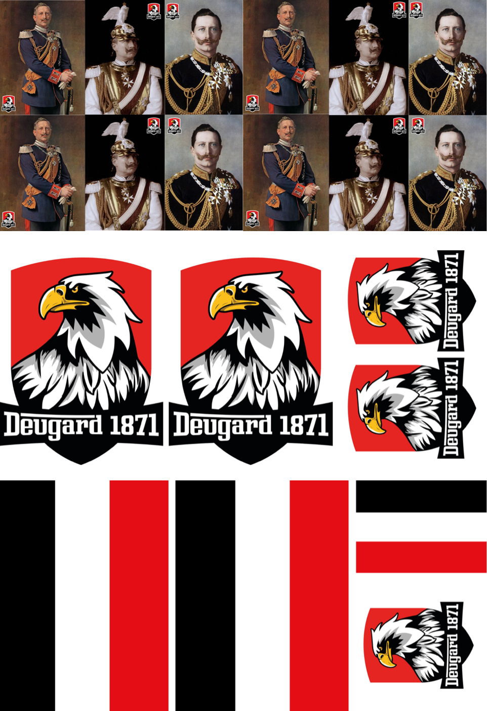 Aufkleberbogen im 3er Set