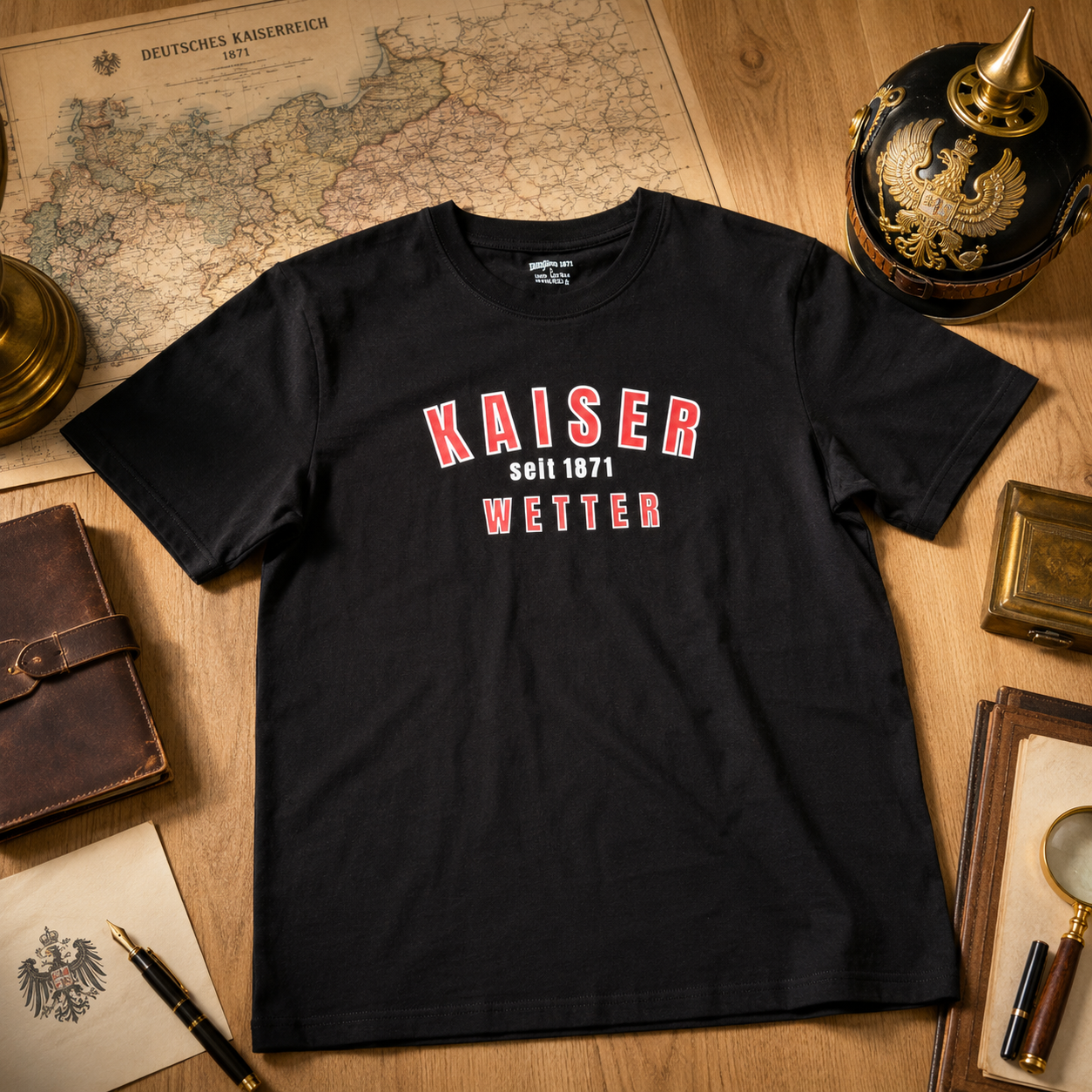 T-Shirt Kaiserwetter seit 1871, schwarz