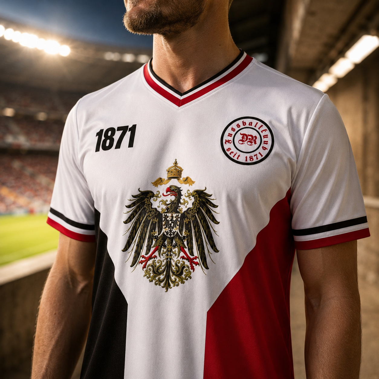 Fußball Trikot Deutschland mit großem Adler, Deutsches Kaiserreich