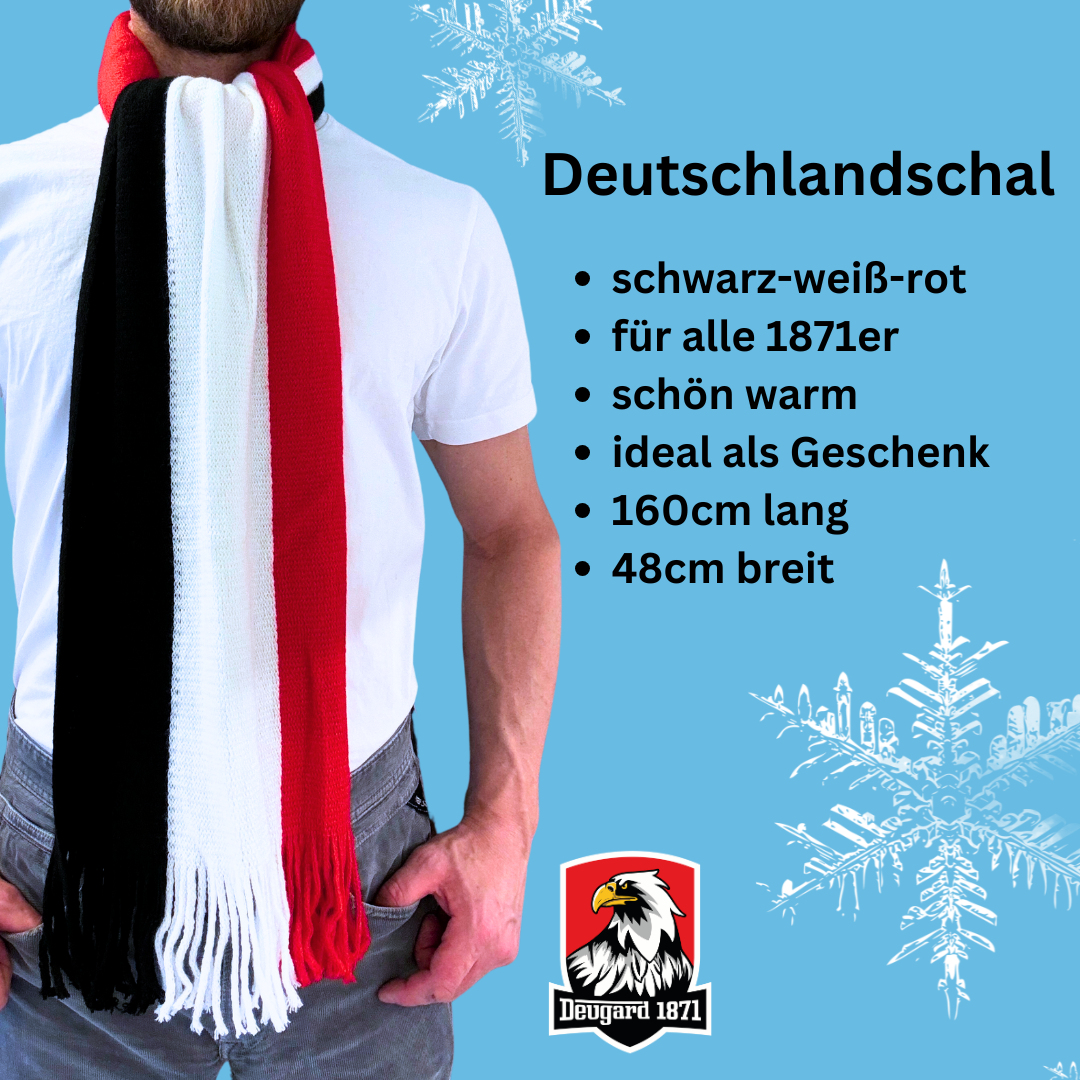 Deutschland Schal, gestreift: schwarz-weiß-rot, Deutsches Reich
