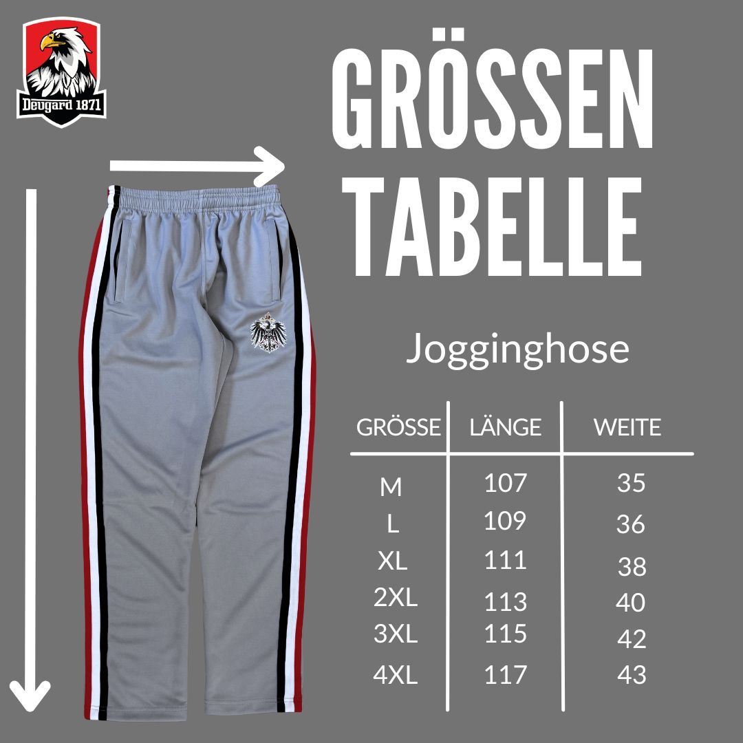 Grauer Trainingsanzug Deutsches Reich mit schwarz-weiß-roten Streifen