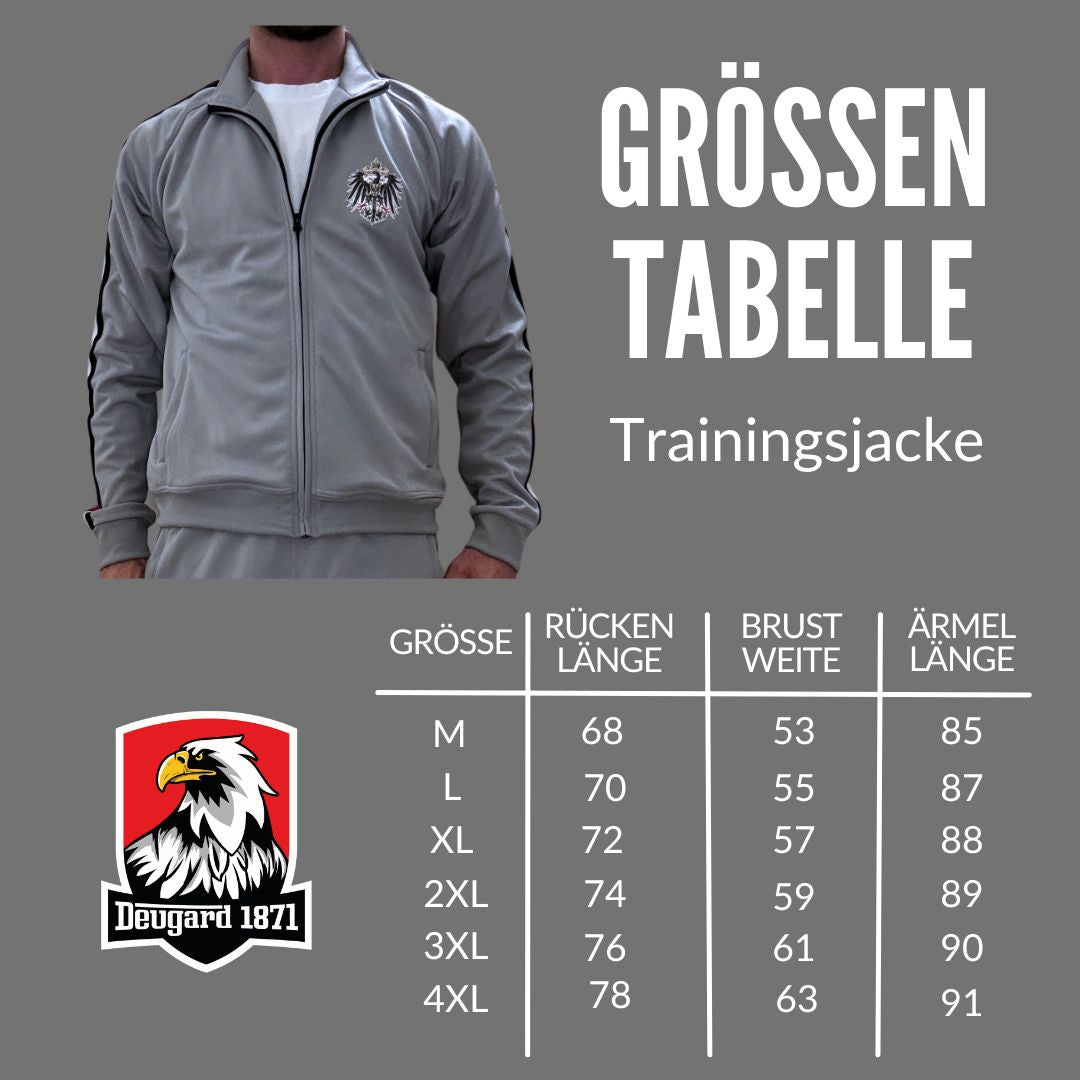 Grauer Trainingsanzug Deutsches Reich mit schwarz-weiß-roten Streifen