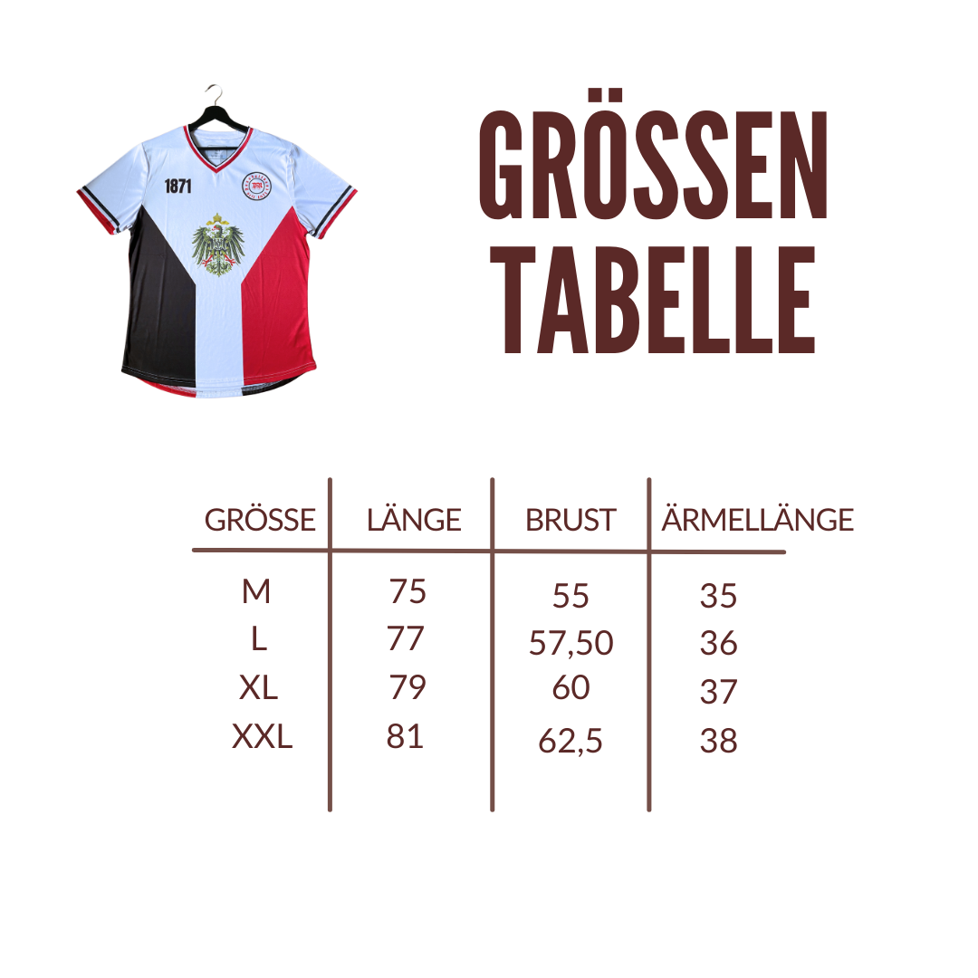 Fußball Trikot Deutschland mit großem Adler, Deutsches Kaiserreich