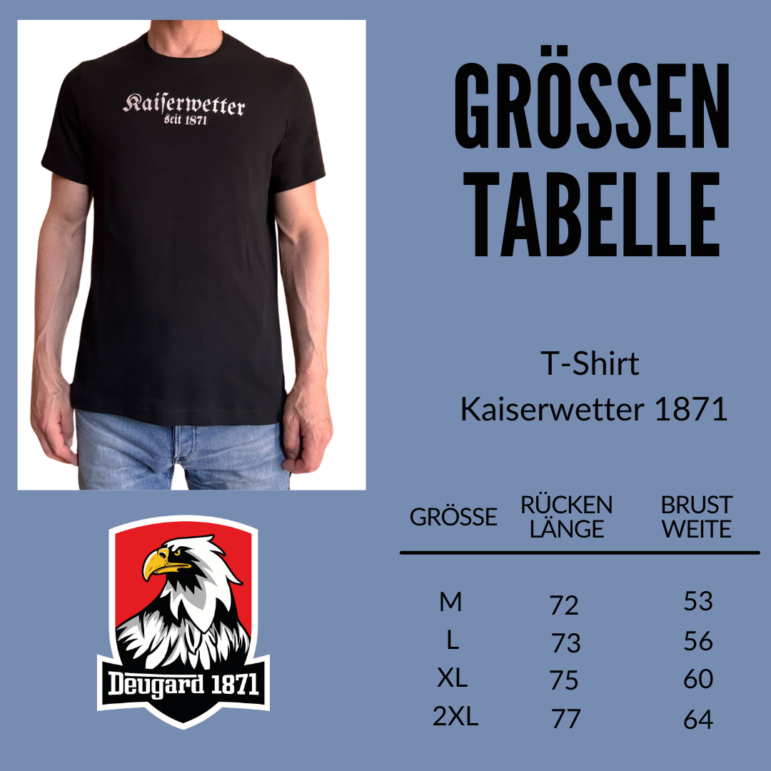 T-Shirt schwarz Stickerei Kaiserwetter seit 1871
