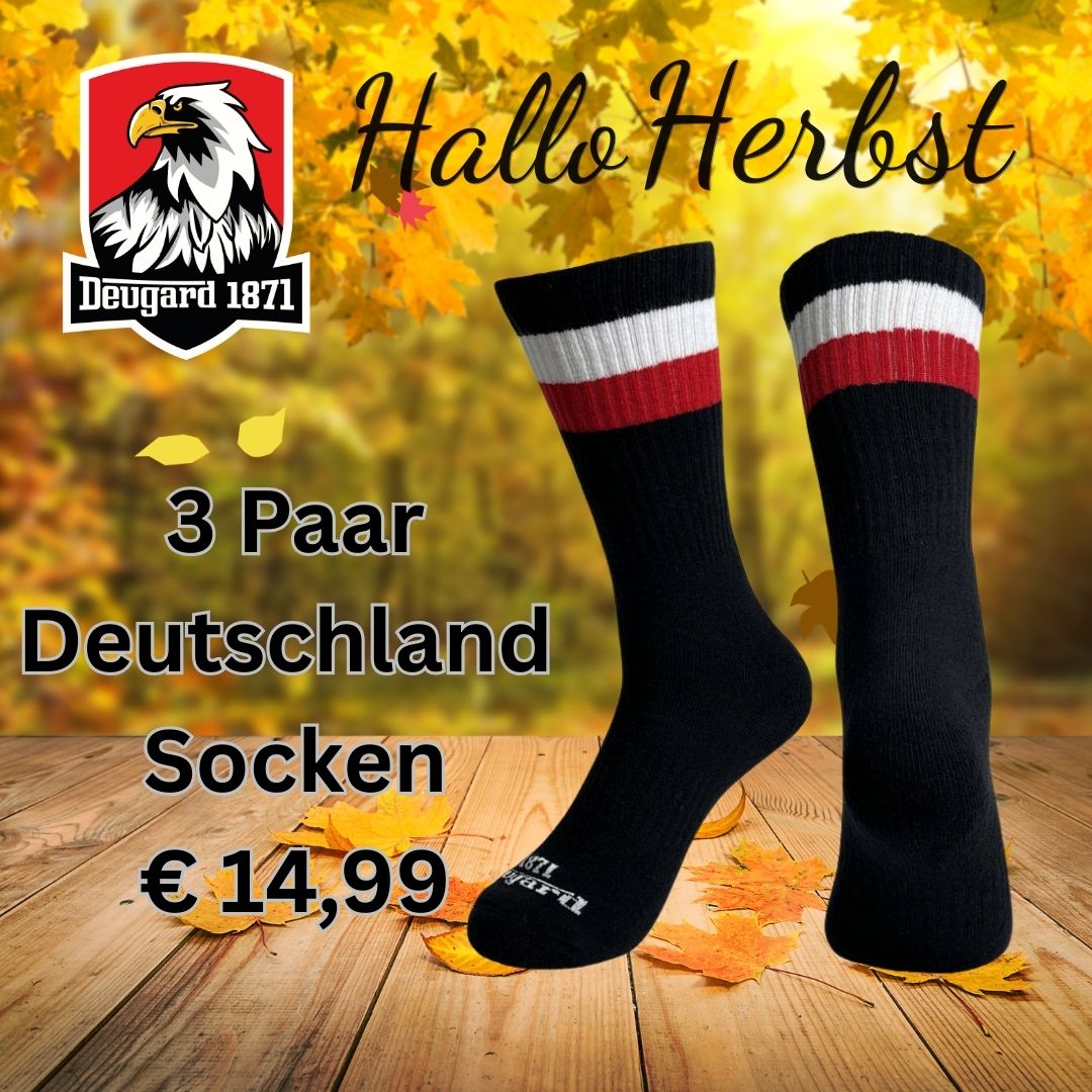 3er schwarze  Deutschland Socken
