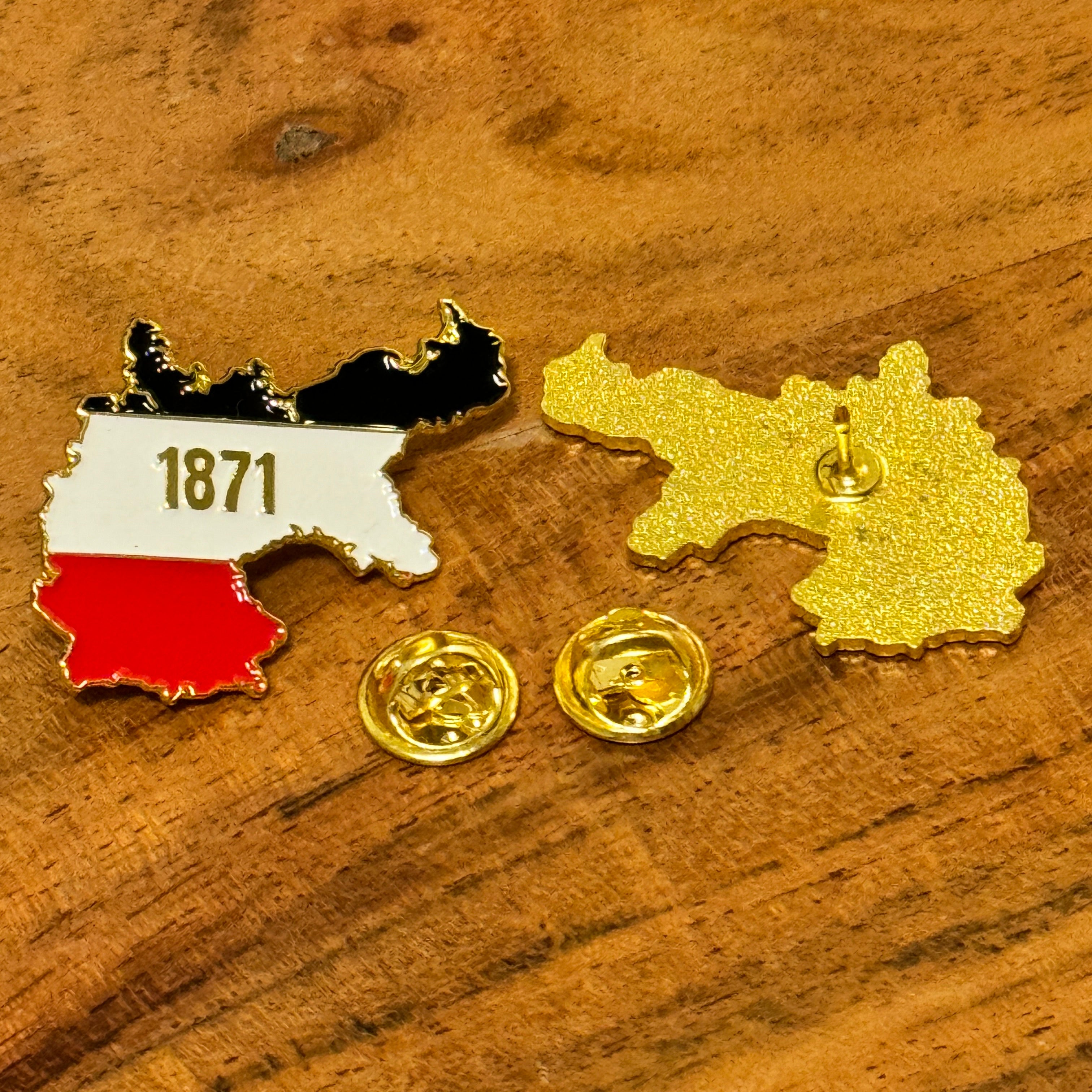 Karte DR 1871 als Anstecknadel im 2er Set