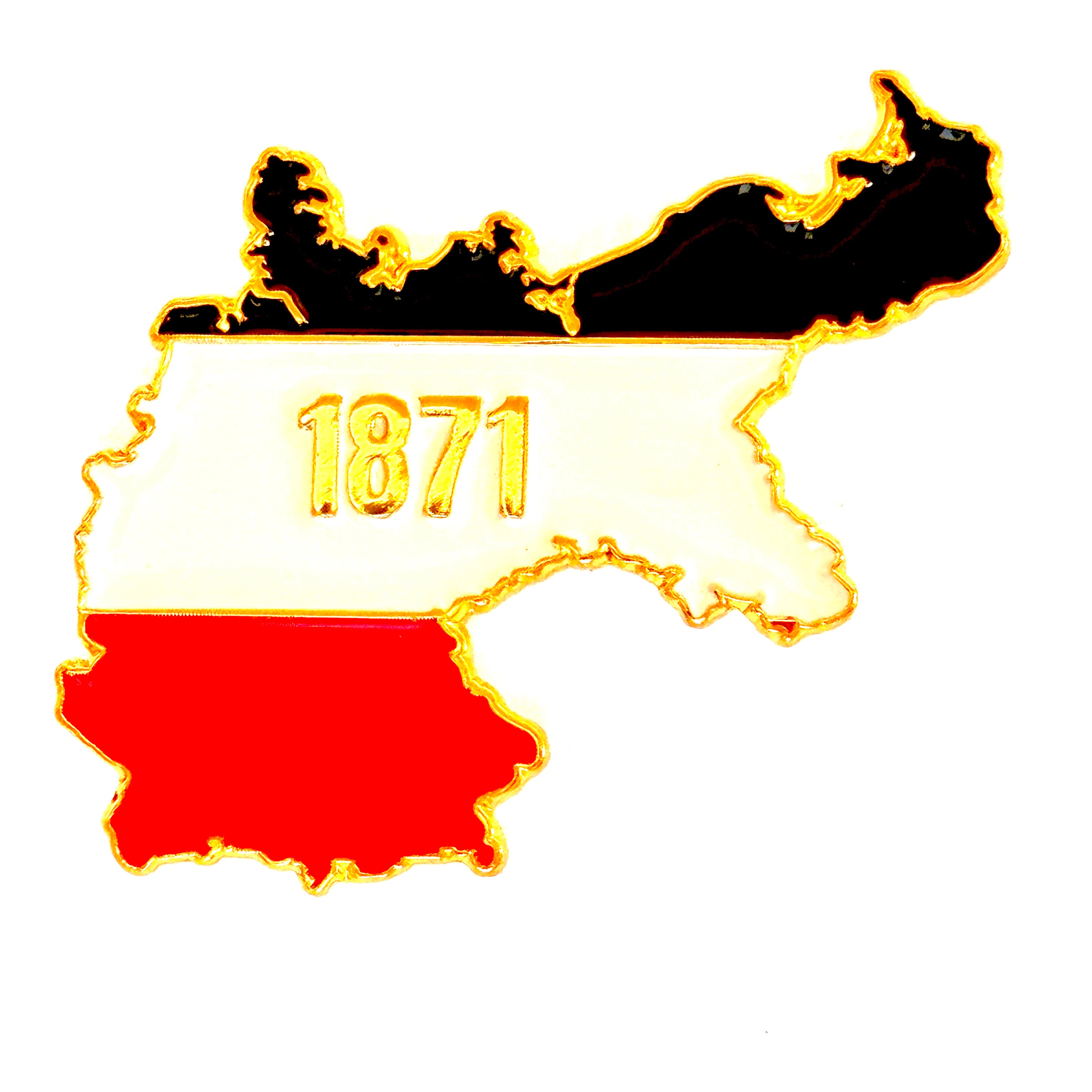 Karte DR 1871 als Anstecknadel im 2er Set