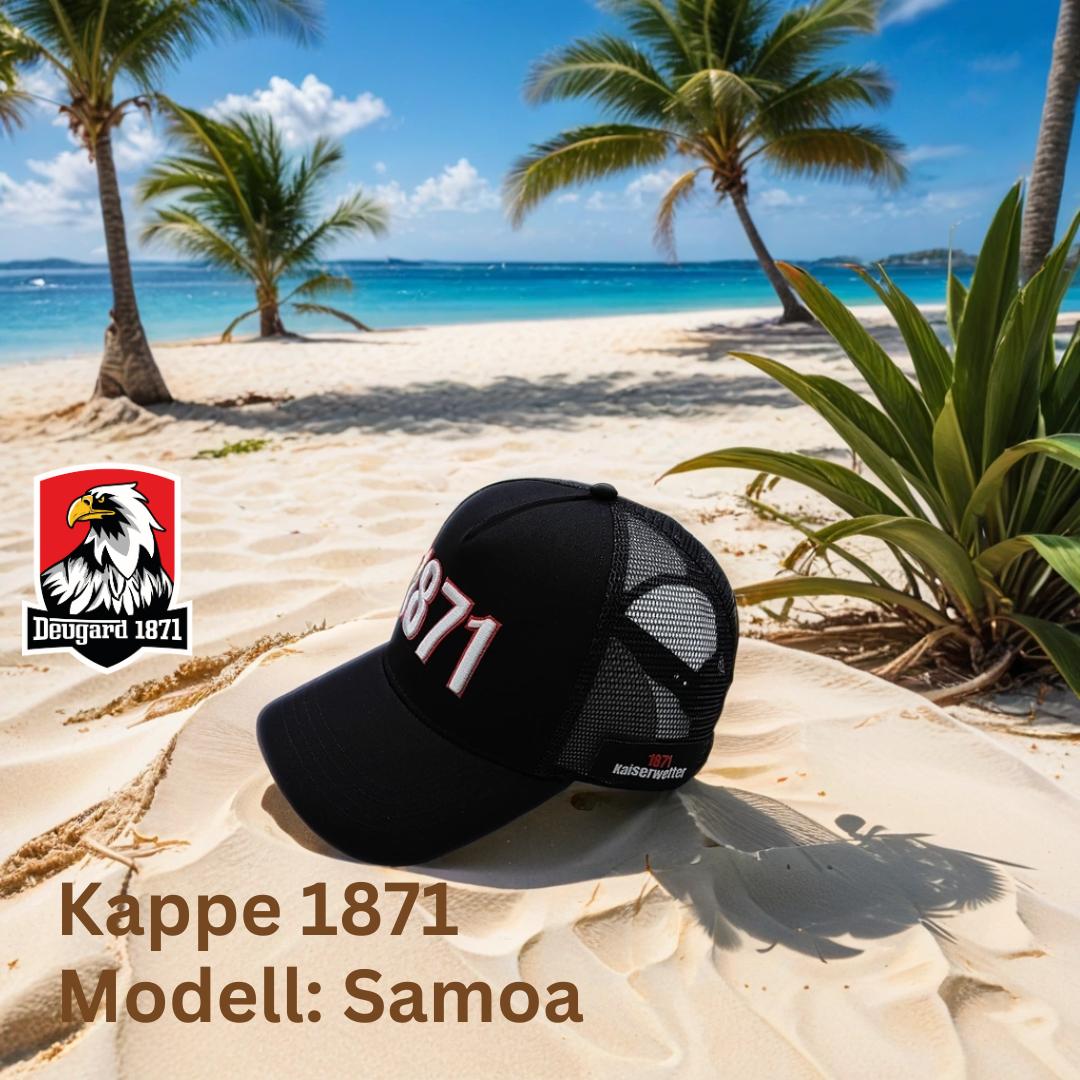 Kappe 1871, schwarz, Modell: Samoa