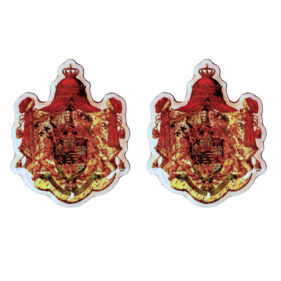 Anstecknadel Wappen Königreich Sachsen, 2er Set