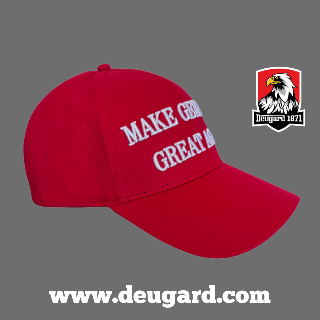 "Make Germany Great Again" rote Baseballkappe, schwarz-rot-goldene Fahne
