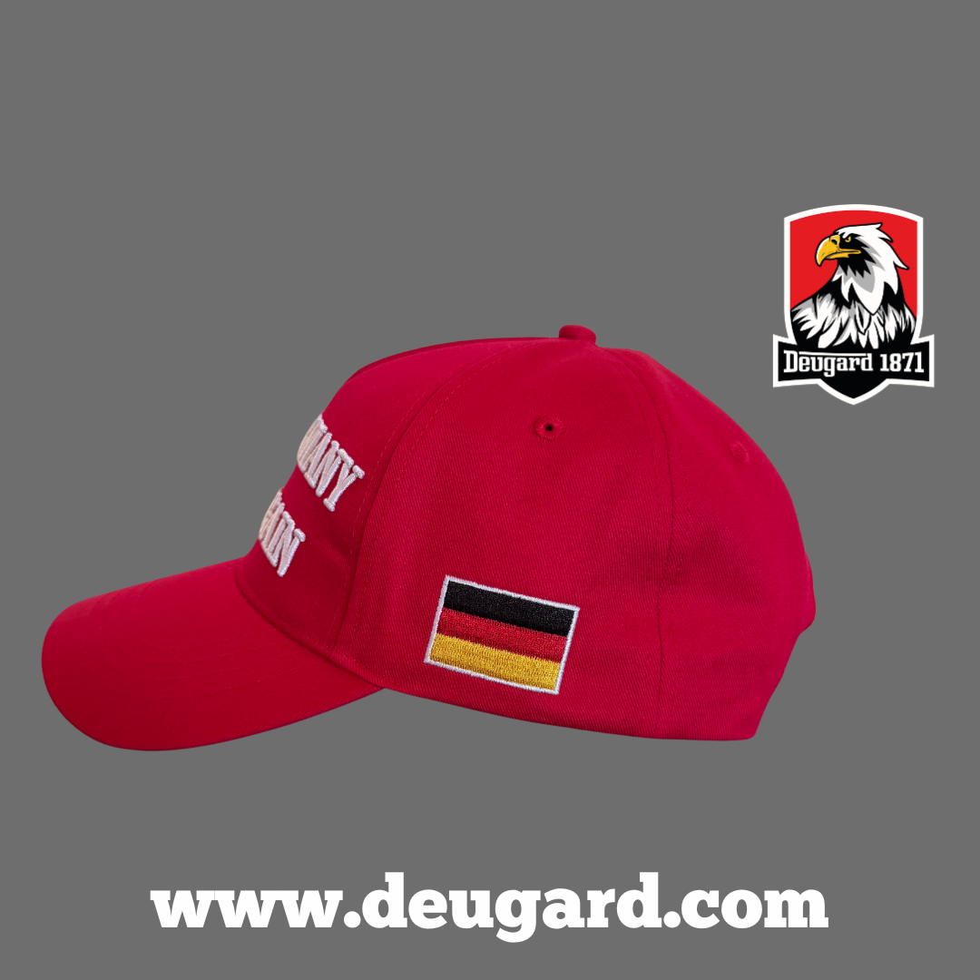 "Make Germany Great Again" rote Baseballkappe, schwarz-rot-goldene Fahne