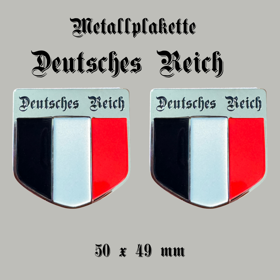 Metallplakette Deutsches Reich im 2er Set