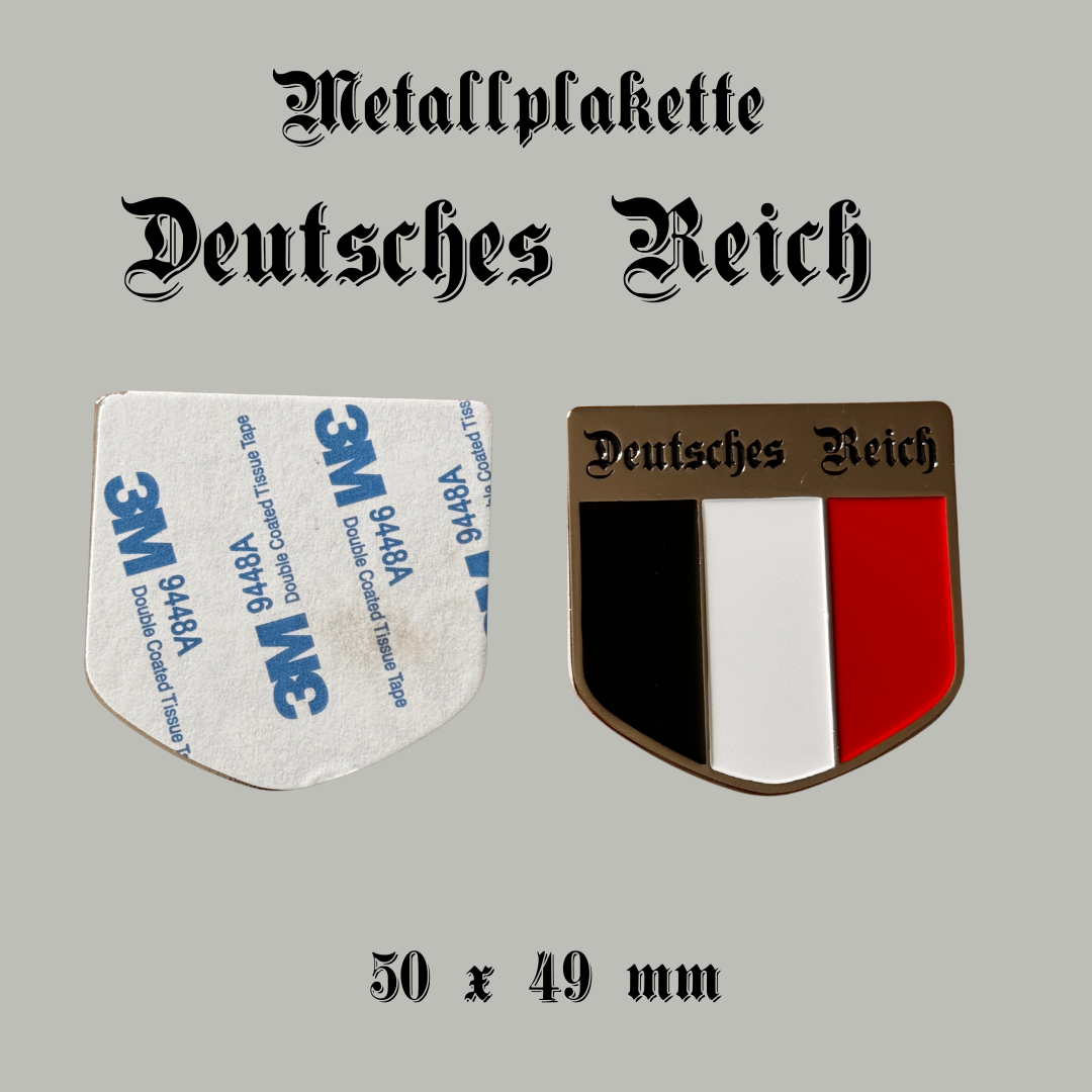 Metallplakette Deutsches Reich im 2er Set