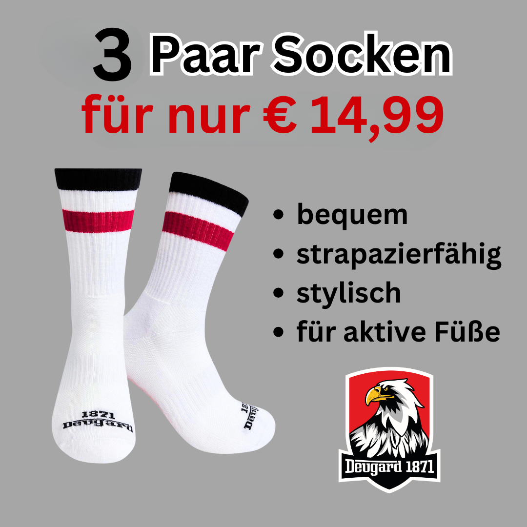 3er weiße Deutschland Socken