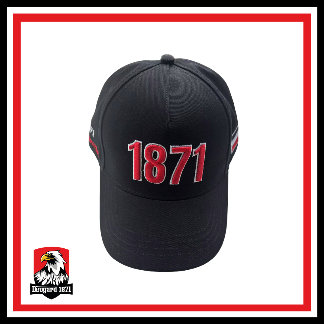 Schwarze Baseball Kappe Kaiserreich 1871, Stickerei in 3D, Deutsches Reich