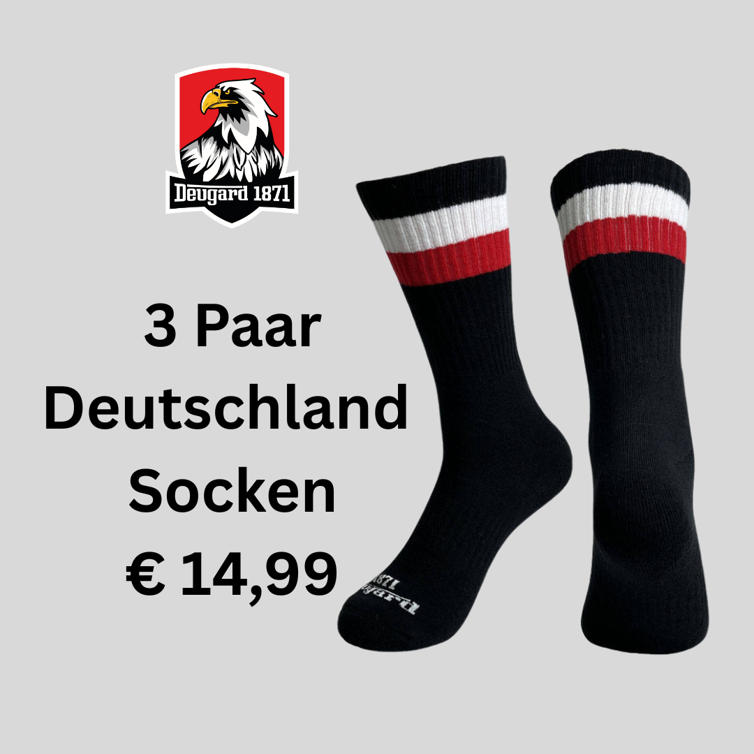 3er schwarze Deutschland Socken