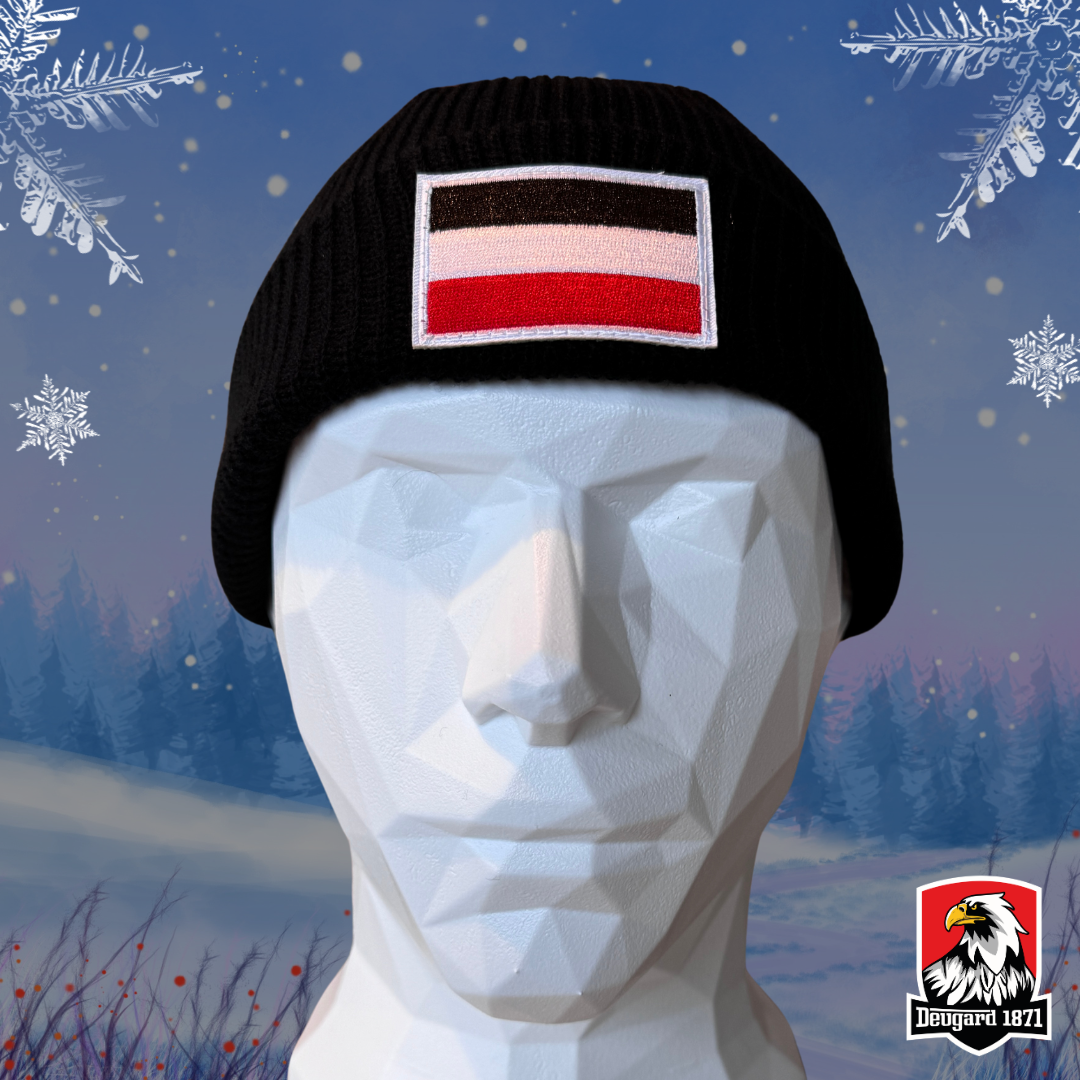 Wintermütze mit Aufnäher Fahne Deutsches Reich