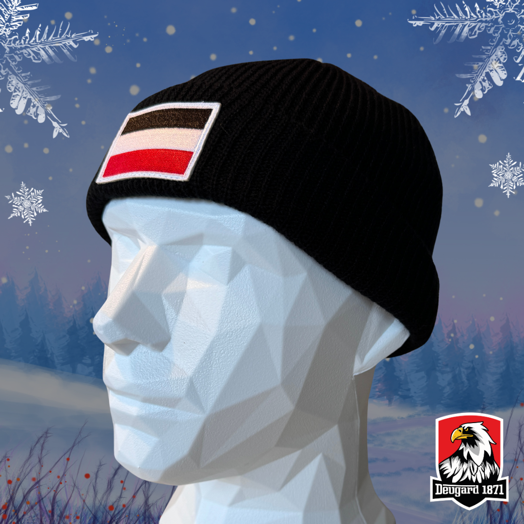 Wintermütze mit Aufnäher Fahne Deutsches Reich