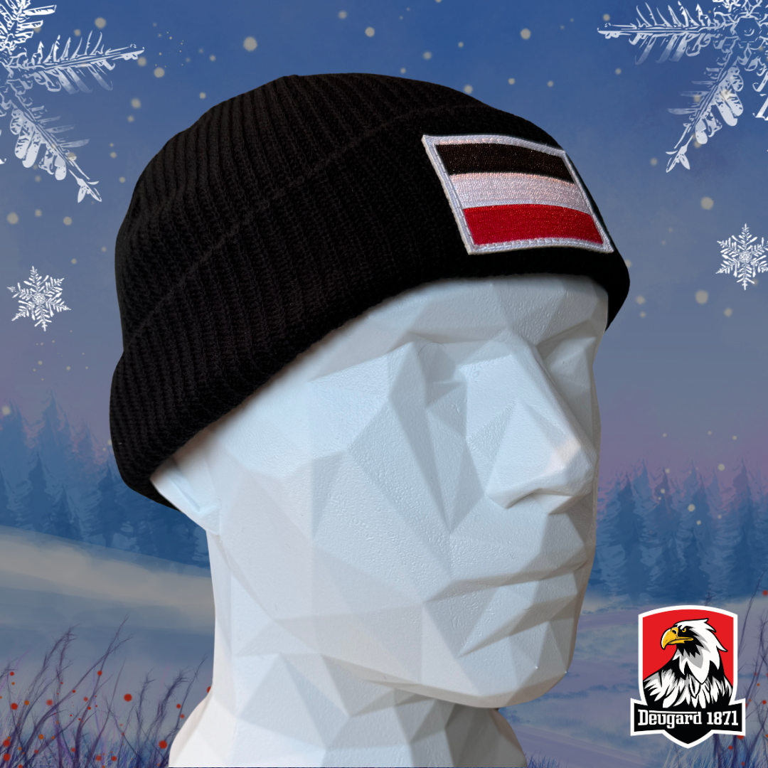 Wintermütze mit Aufnäher Fahne Deutsches Reich