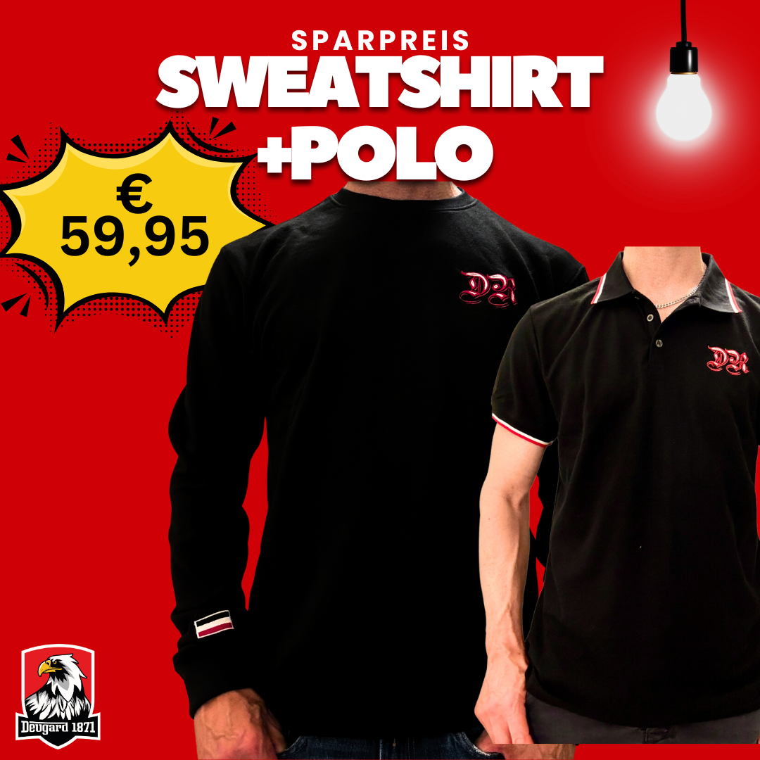 Kauf das schwarze DR Sweatshirt und erhalte das schwarze DR Polo gratis