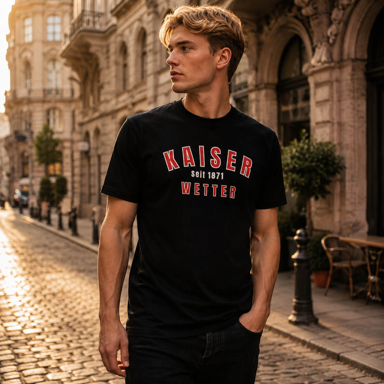 T-Shirt Kaiserwetter seit 1871, schwarz