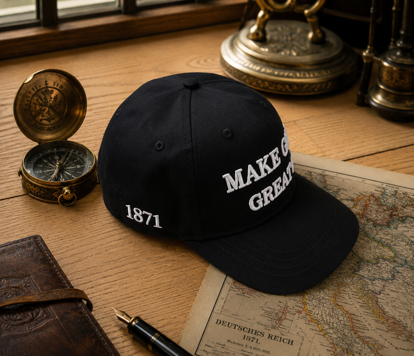 ⬛️⬜️🟥 "MAKE GERMANY GREAT AGAIN" Kappe in schwarz mit weißer Schrift