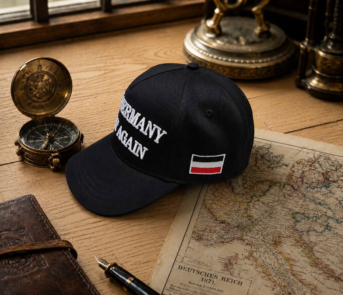 ⬛️⬜️🟥 "MAKE GERMANY GREAT AGAIN" Kappe in schwarz mit weißer Schrift