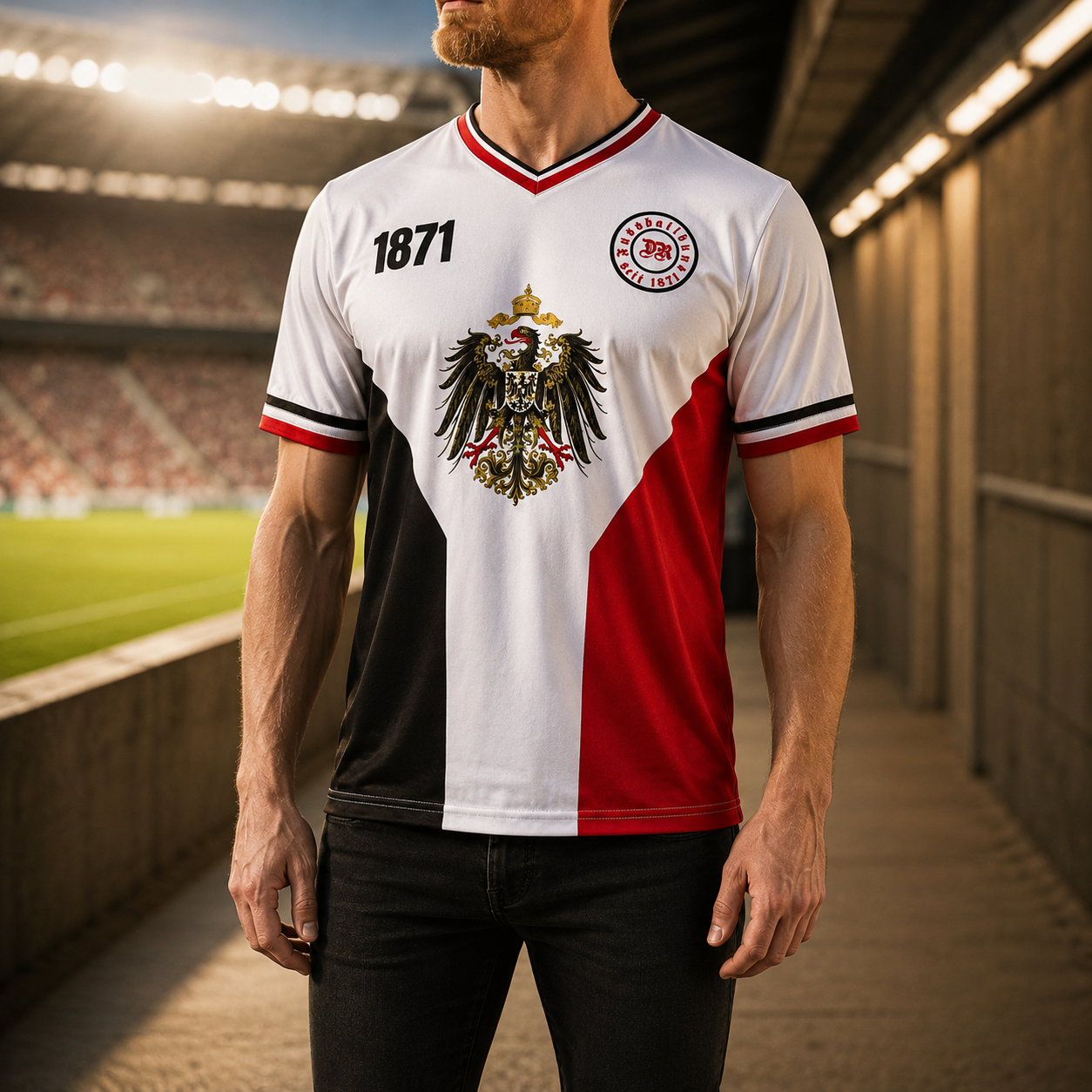 Fußball Trikot Deutschland mit großem Adler, Deutsches Kaiserreich
