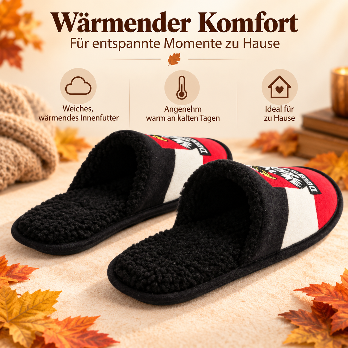 Deugard Herren-Hausschuhe – warm, bequem und markant