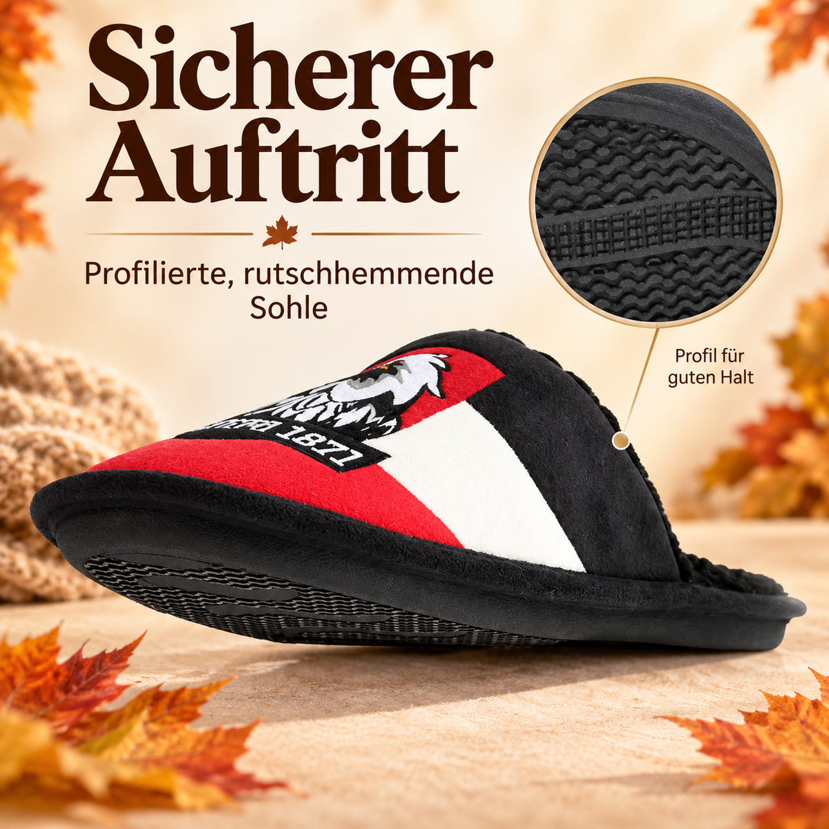Deugard Herren-Hausschuhe – warm, bequem und markant