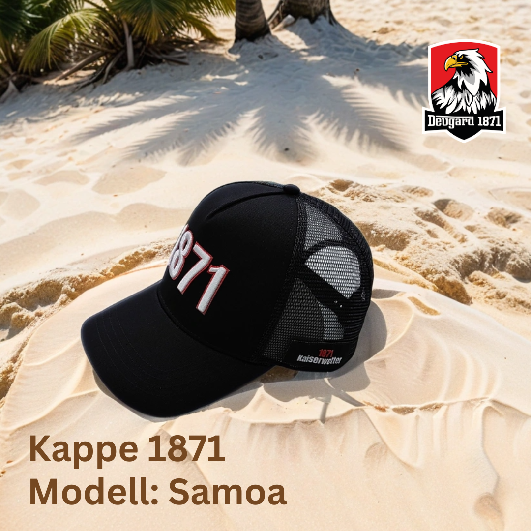 Kappe 1871, schwarz, Modell: Samoa