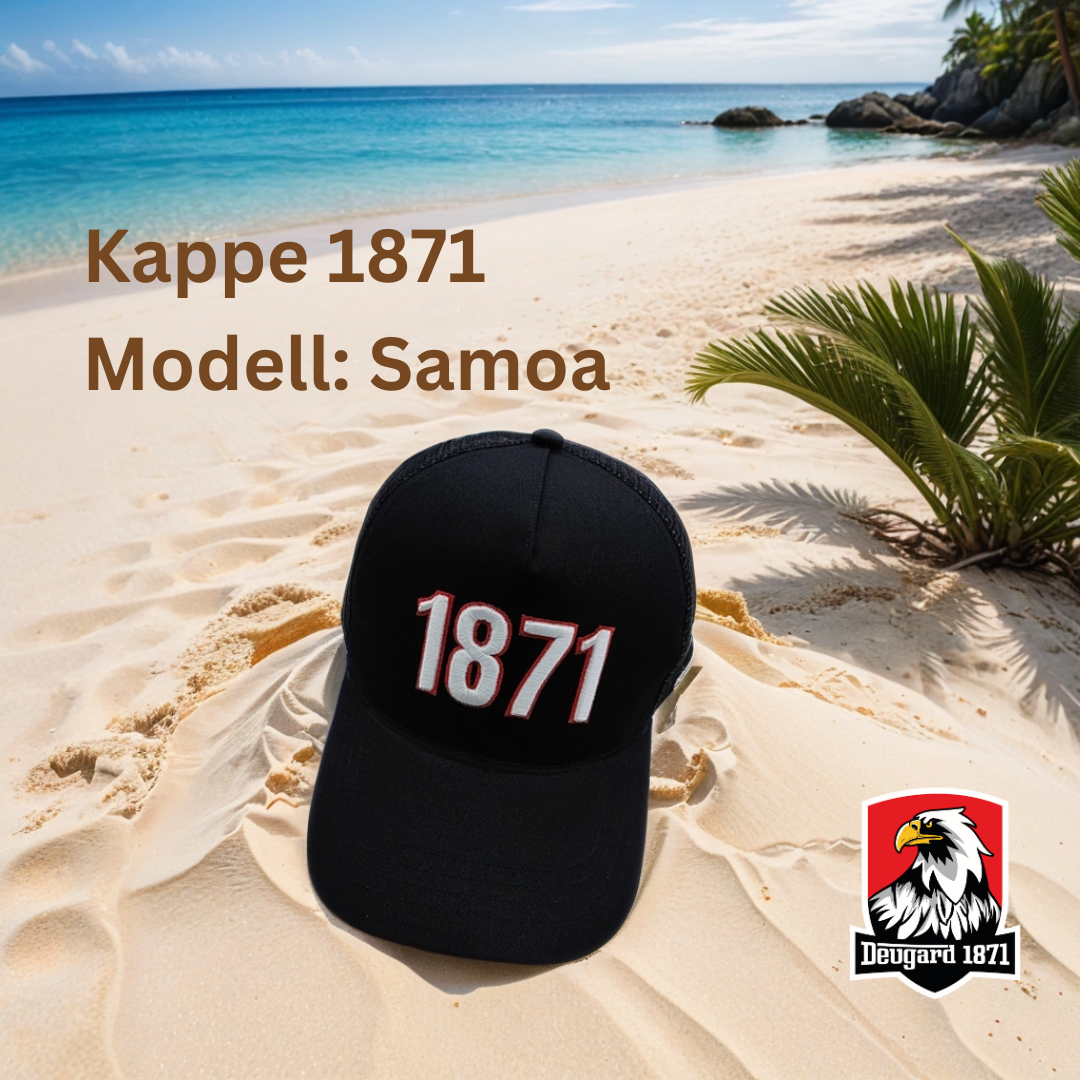 Kappe 1871, schwarz, Modell: Samoa