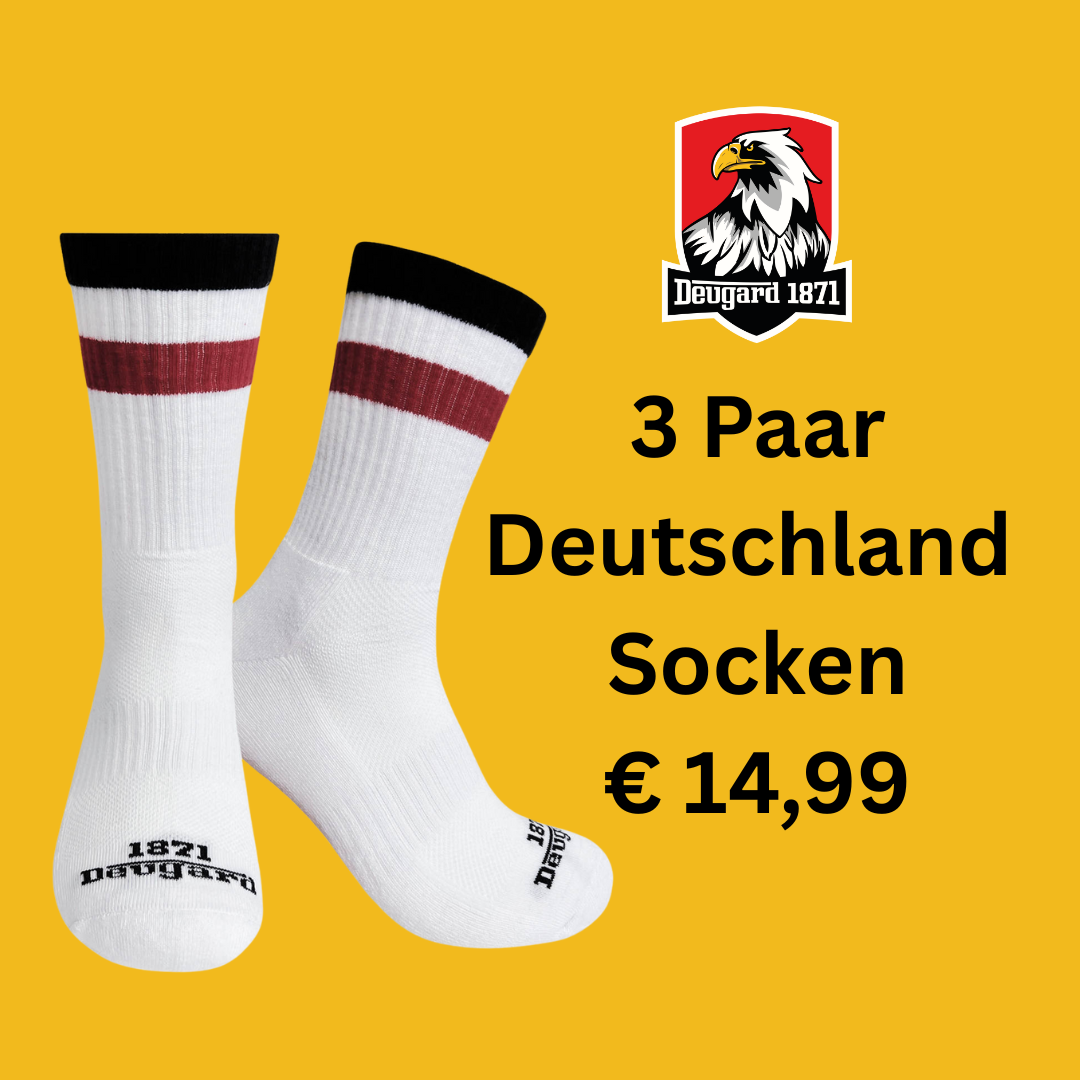 3er weiße Deutschland Socken