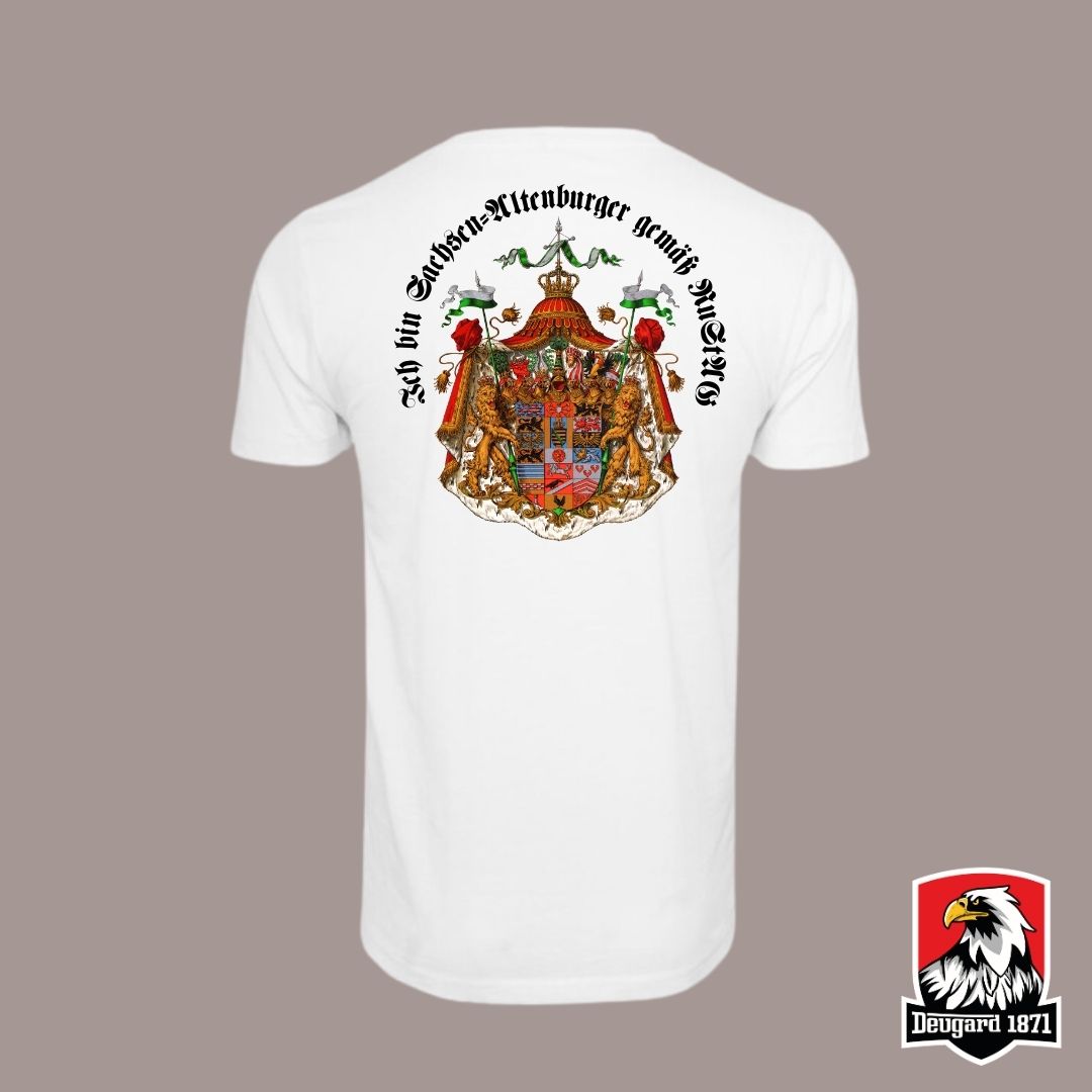 T-Shirt Herzogtum Sachsen-Altenburg, weiß, RuStAG