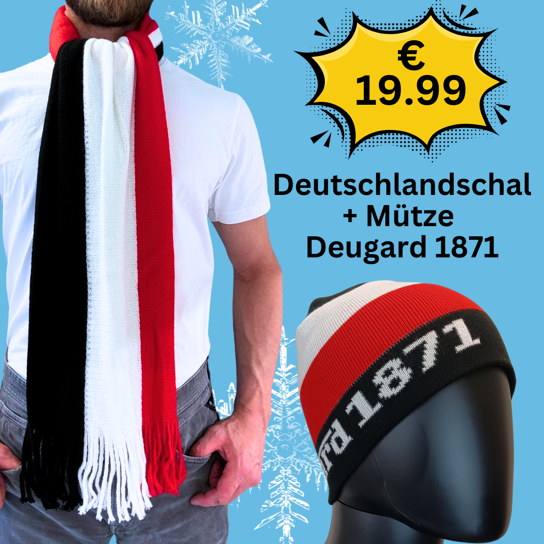 Wintermütze Deugard 1871 und Deutschlandschal