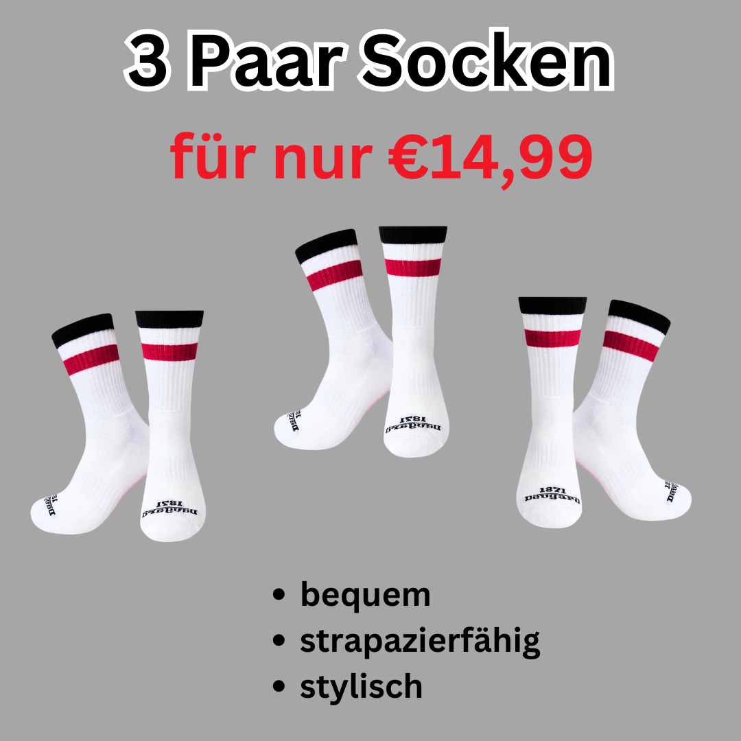 3er weiße Socken